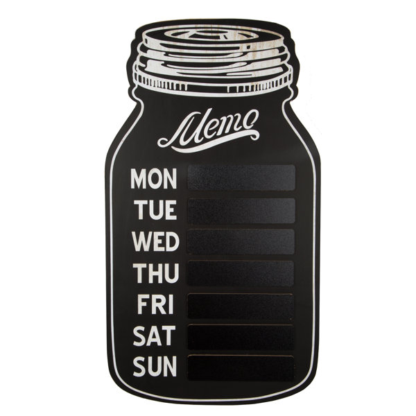 Gracie Oaks Decorative Mason Jar Wall Mounted Chalkboard Wayfair